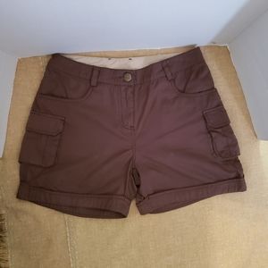 Women's Chocolate Brown Cargo Tennis Short by Prince Size:Medium